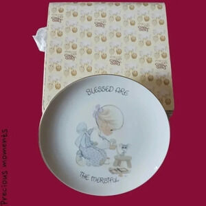 Precious moments blessed are the merciful collectors plate